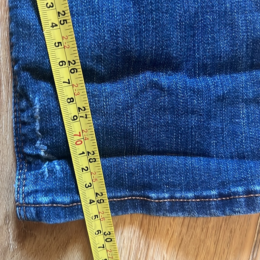 Express Ripped Jeans Cropped Skinny Mid Rise 14R - Picture 5 of 10